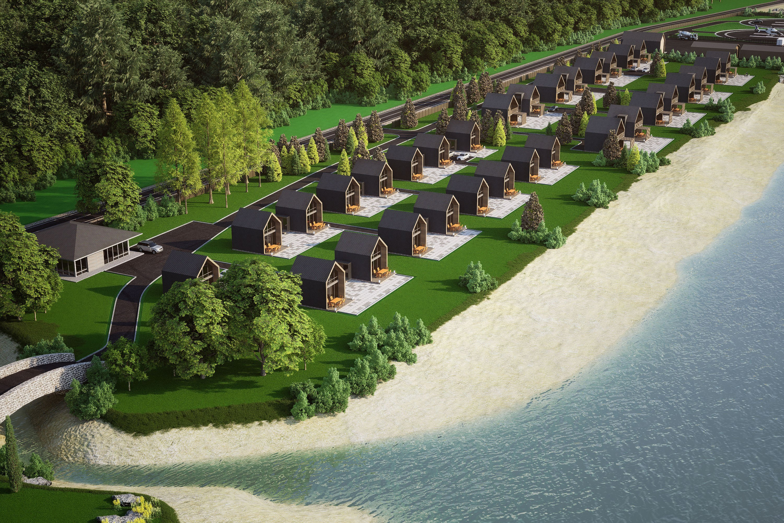 Озеро Буссе. Вариант 2. Архитектурно-дизайнерское бюро ROOMS