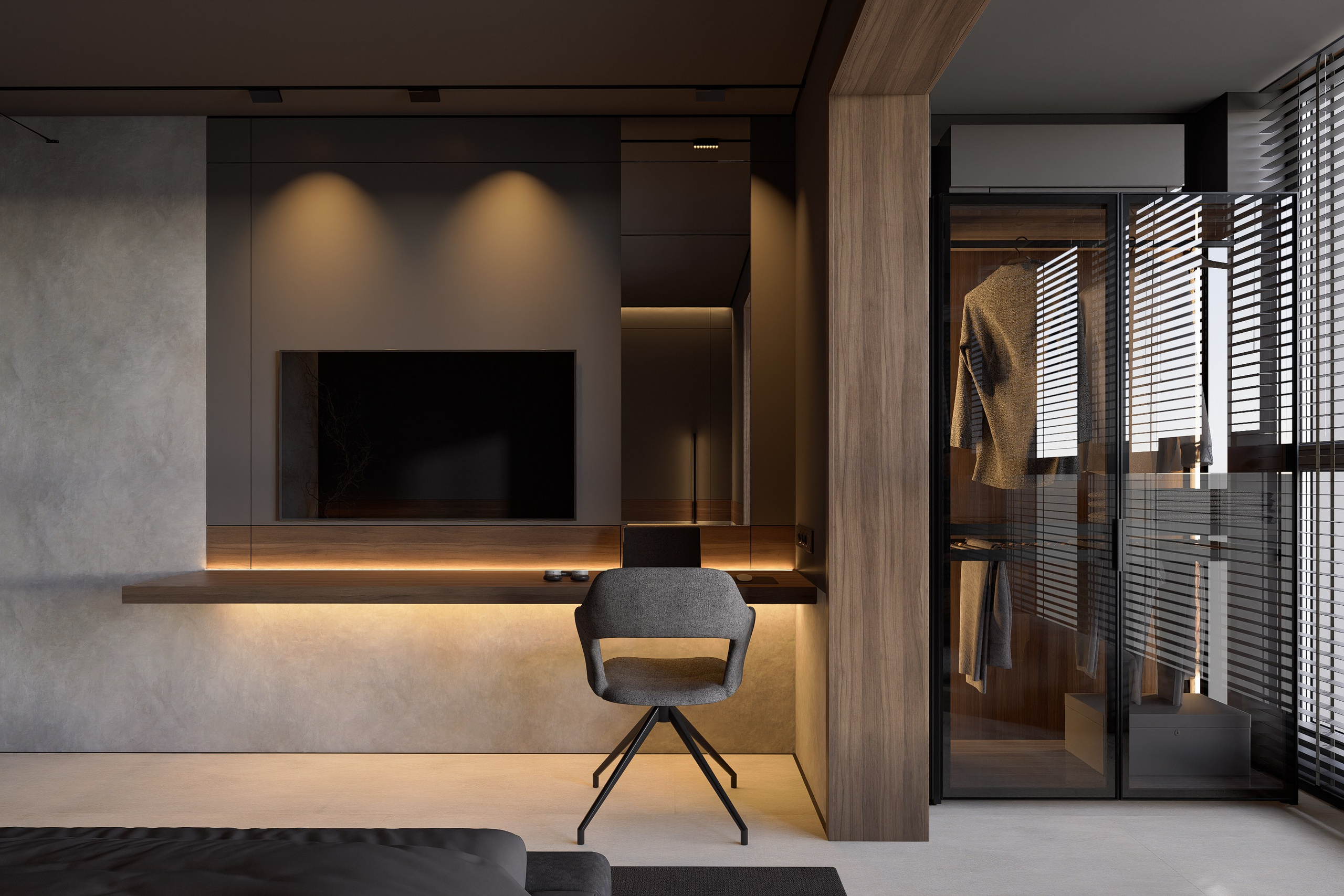 Квартира ЖК Полюса ЮГ 146. Архитектурно-дизайнерское бюро ROOMS