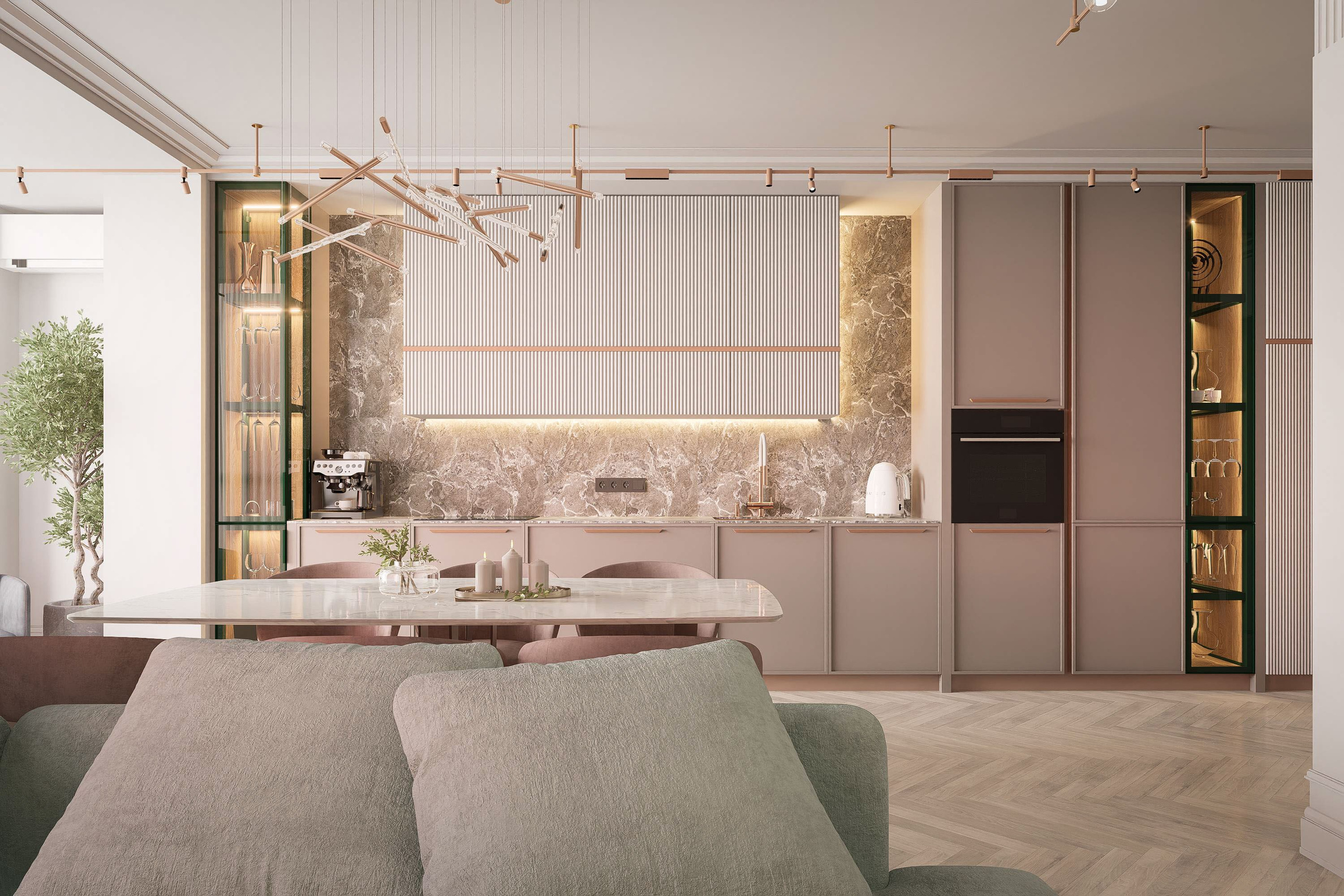 Квартира ЖК Дежнев-4. Архитектурно-дизайнерское бюро ROOMS