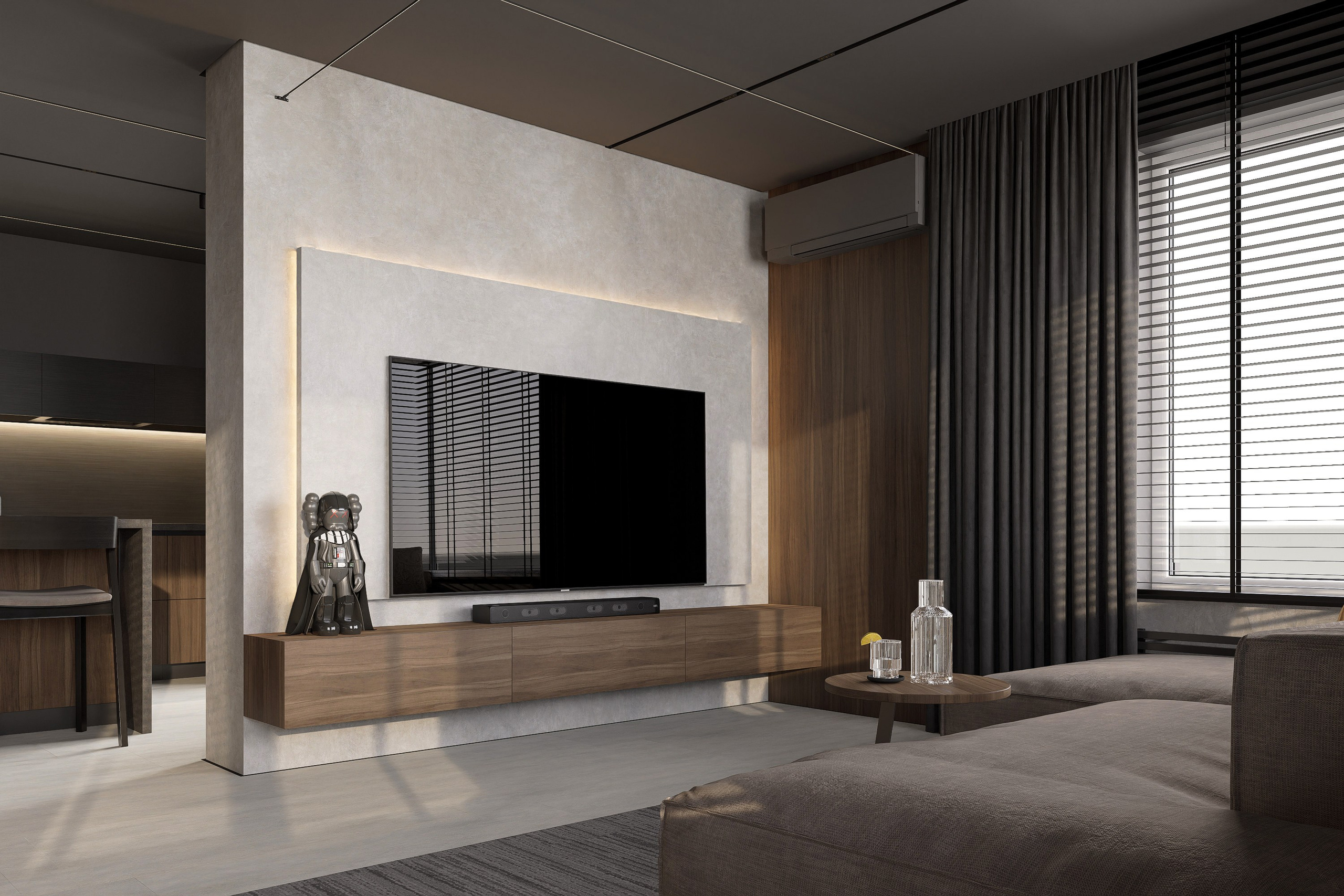 Квартира ЖК Полюса ЮГ 146. Архитектурно-дизайнерское бюро ROOMS