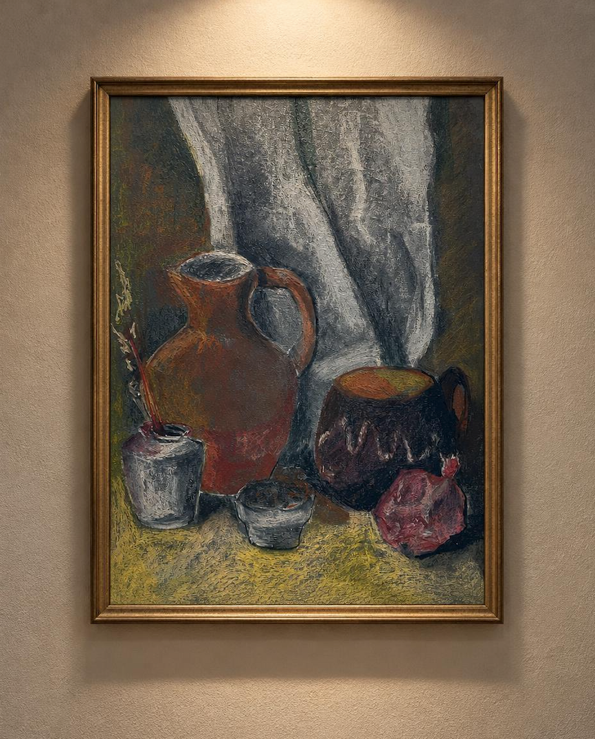 Гранат и Кувшин (101). Пастель/бумага. ***. Своя Мастерская