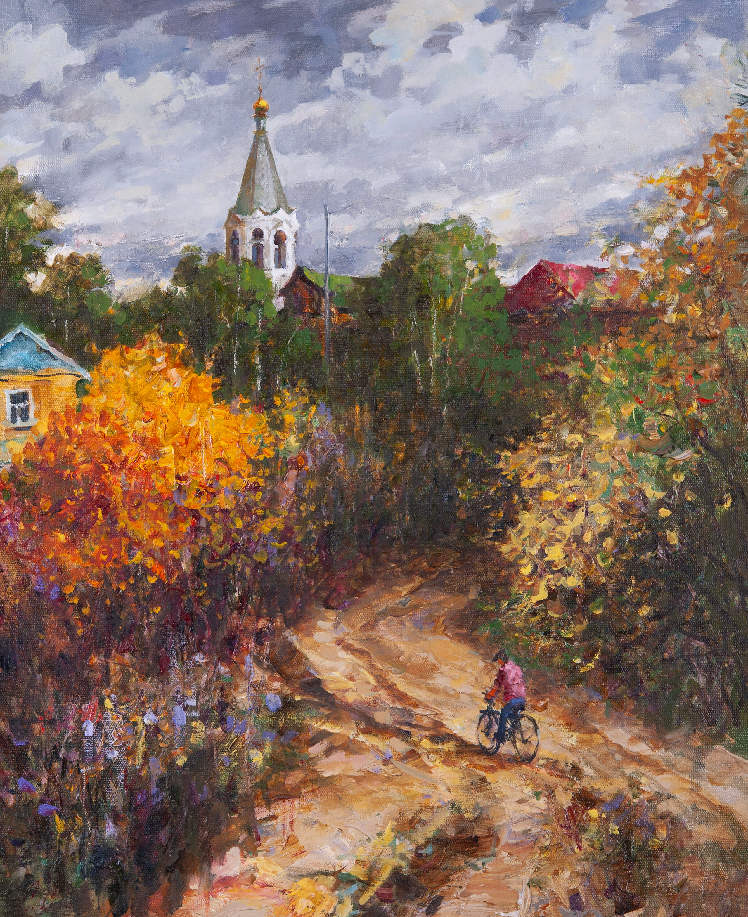Картина маслом старая Москва холст масло пейзаж известный художник Станислав Скобелев