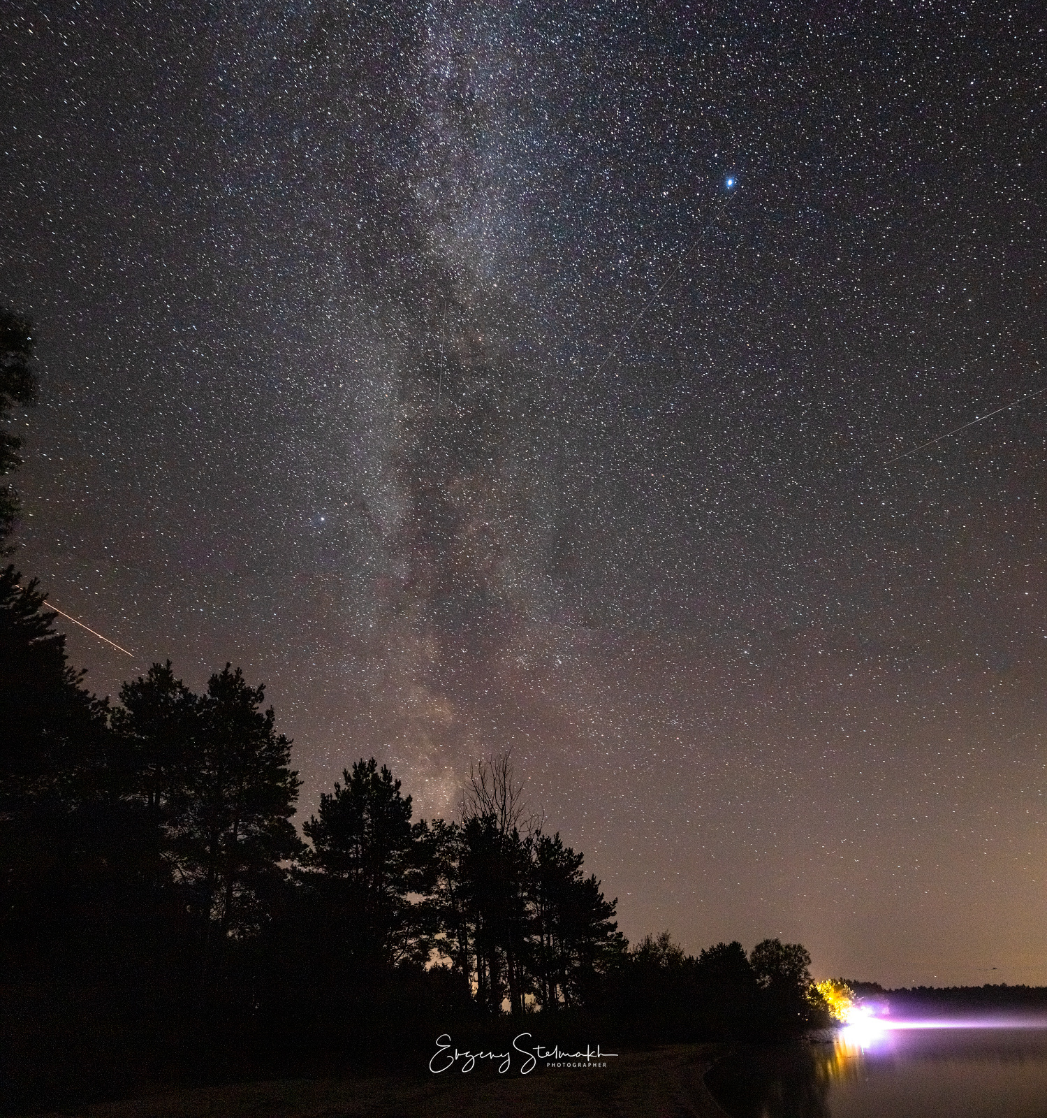 Съёмка заката солнца, луны, млечного пути и рассвета 3−4 августа 2019 г. Фотограф Евгений Стельмах в Молодечно и Минске