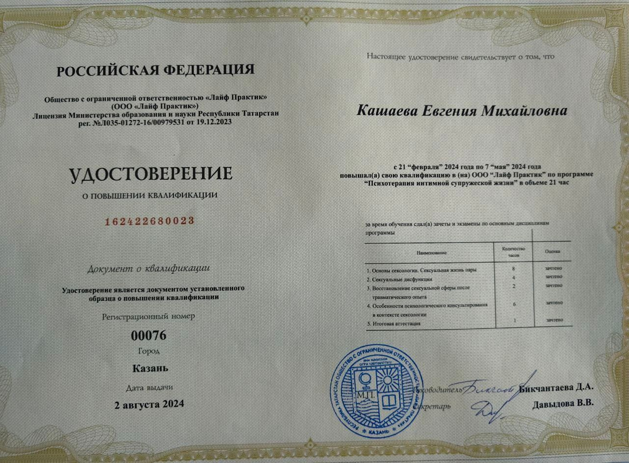 Обо мне. Евгения Кашаева, психолог