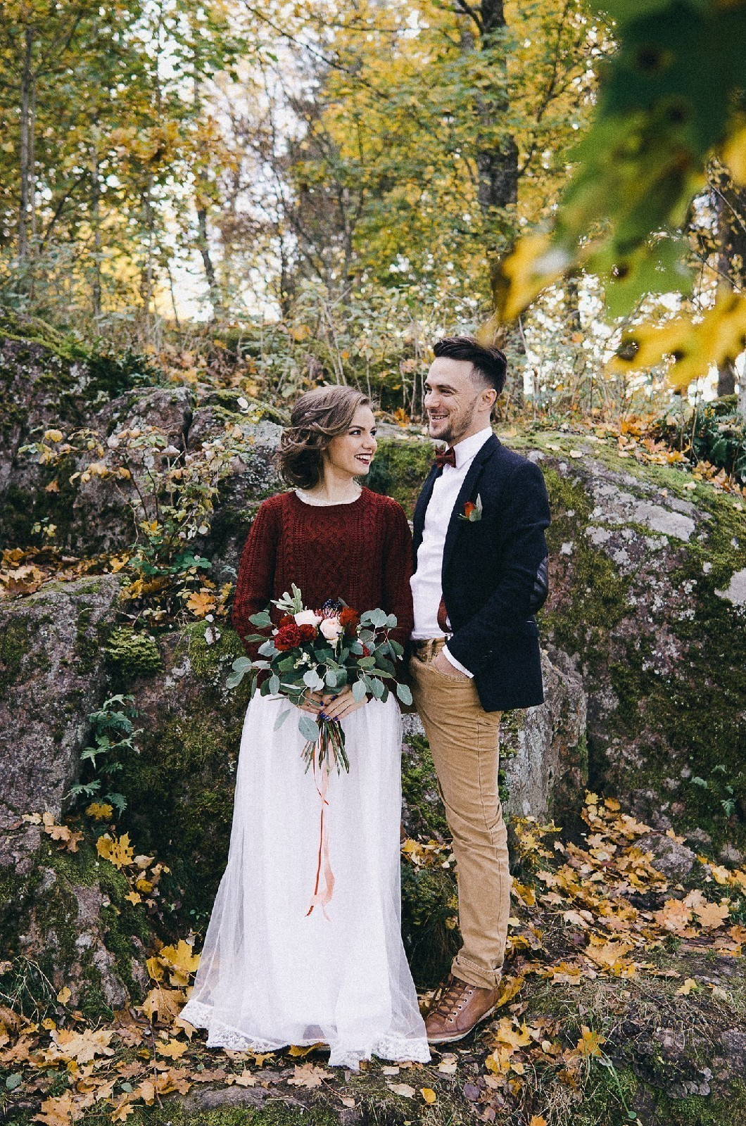 Что надеть жениху и невесте в холодное время года