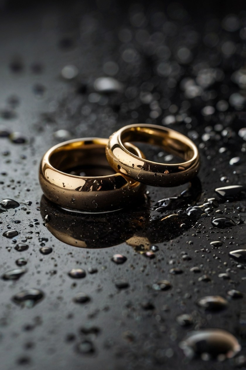 обручальные кольца предметная фотосъёмка 