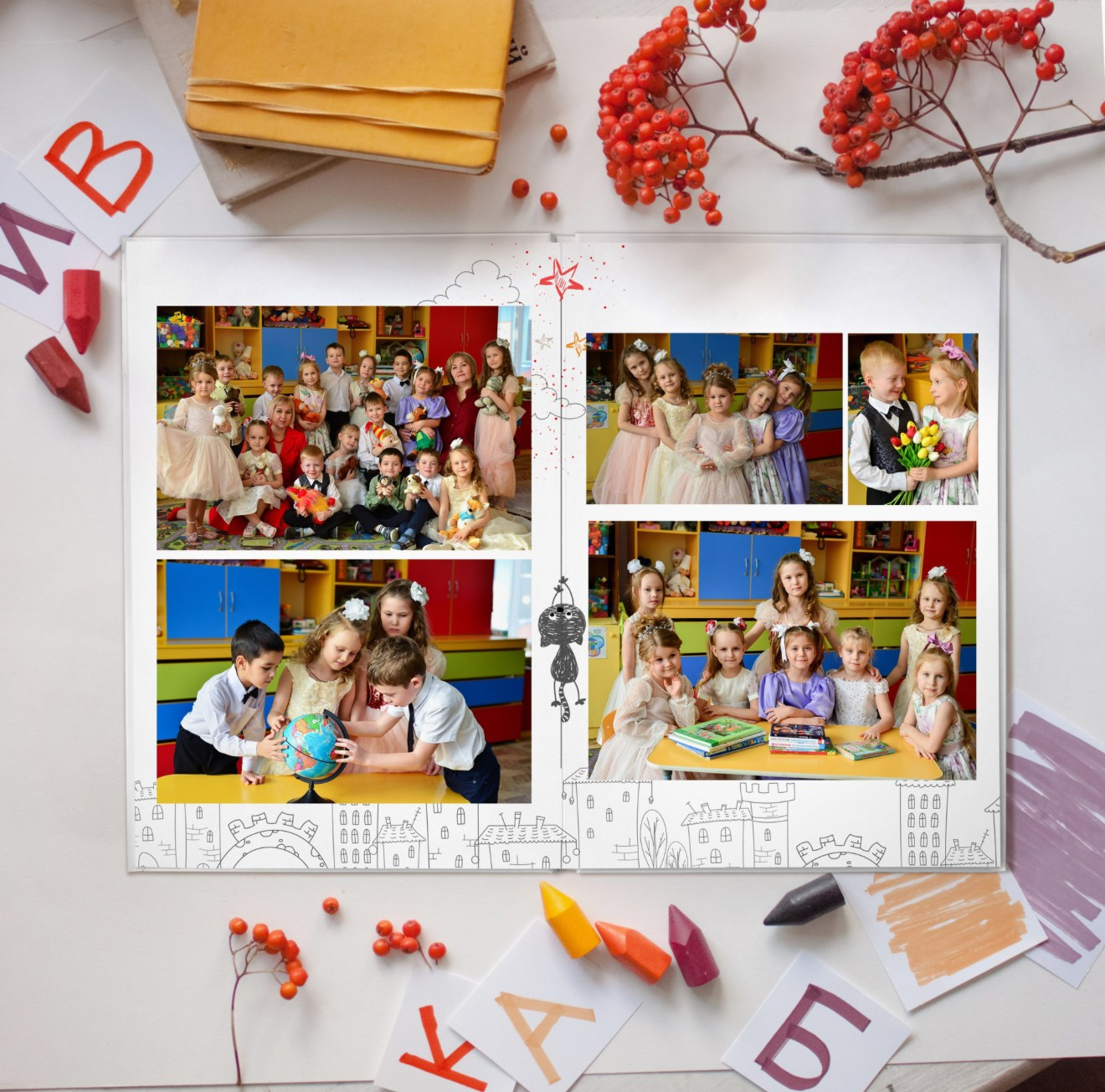 Выпускные альбомы детский сад. Фотограф в Новомичуринске Наталья Малиновская