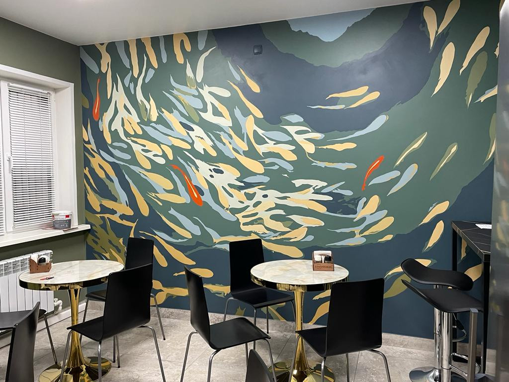 Murals. Interior designer Nataliia Iksanova