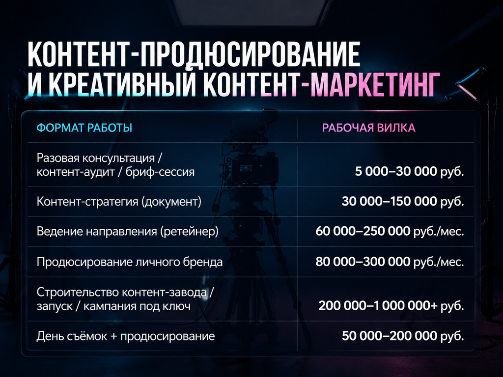 Прайс услуг