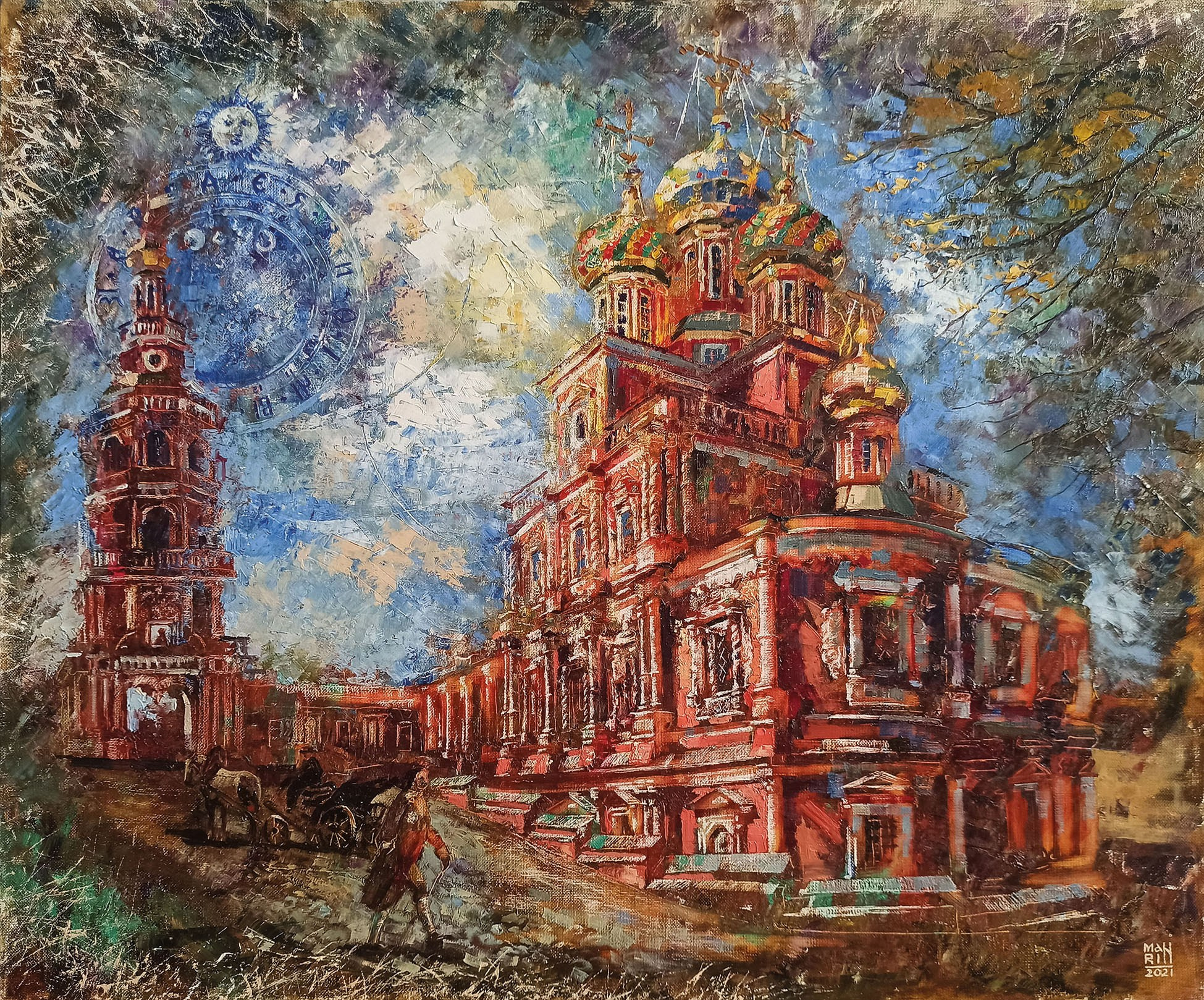 Нижний Новгород, старый Нижний,картины с Нижнем Новгородом, художник Марина Новосельская, ретро, картина в подарок, нижегородские художники, достопримечательности Нижнего Новгорода, улица Рождественская, Рождественская церковь, нижегородские дворики, церковь Рождества Пресвятой Богородицы