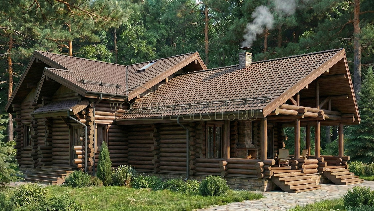 «Лесное» 252 кв. м. Проекты деревянных домов. Архитектор Ольга Мальцева