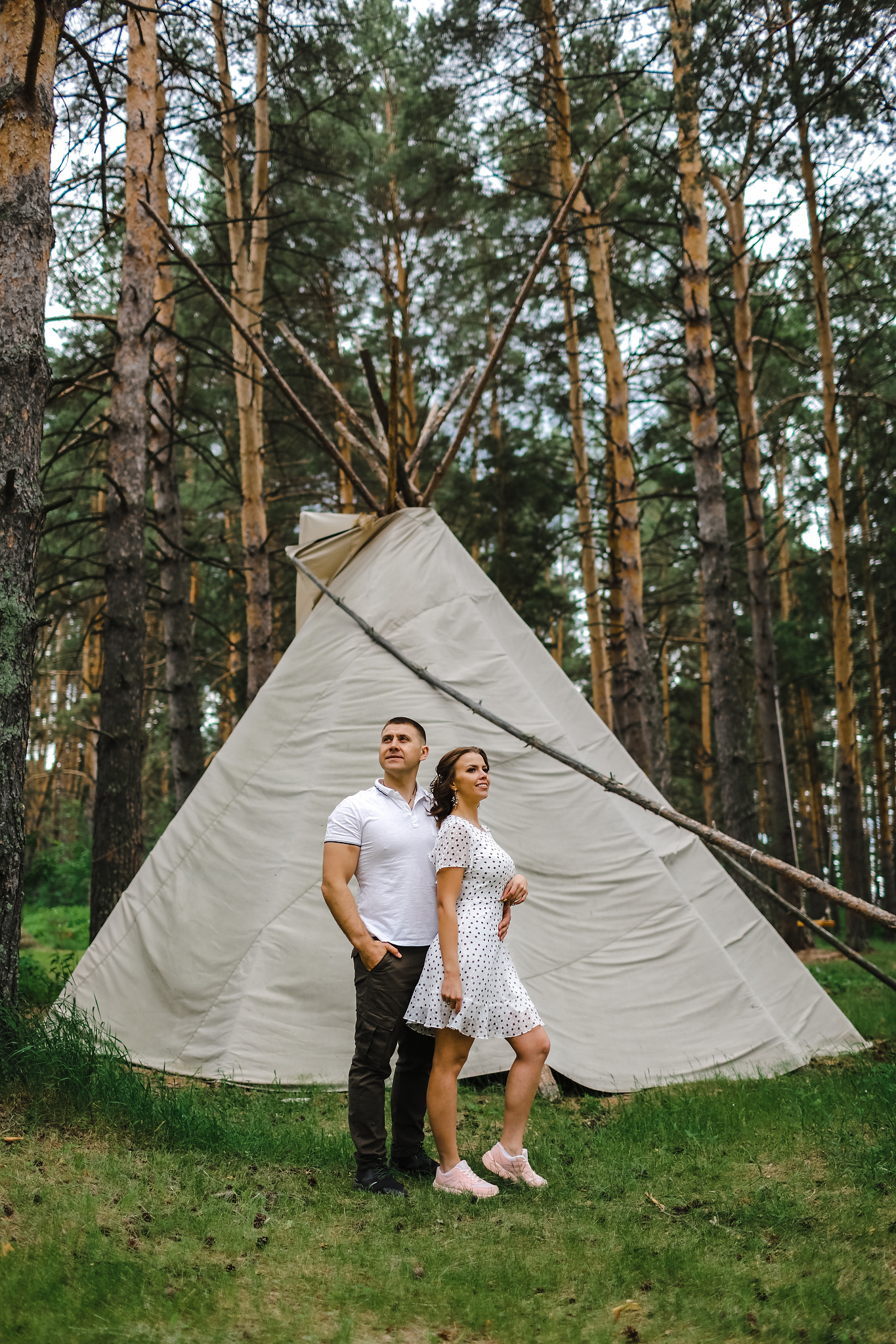 Катя и Вова. Органичность, спаниель и телефонная будка. Фотограф Антон Никандров