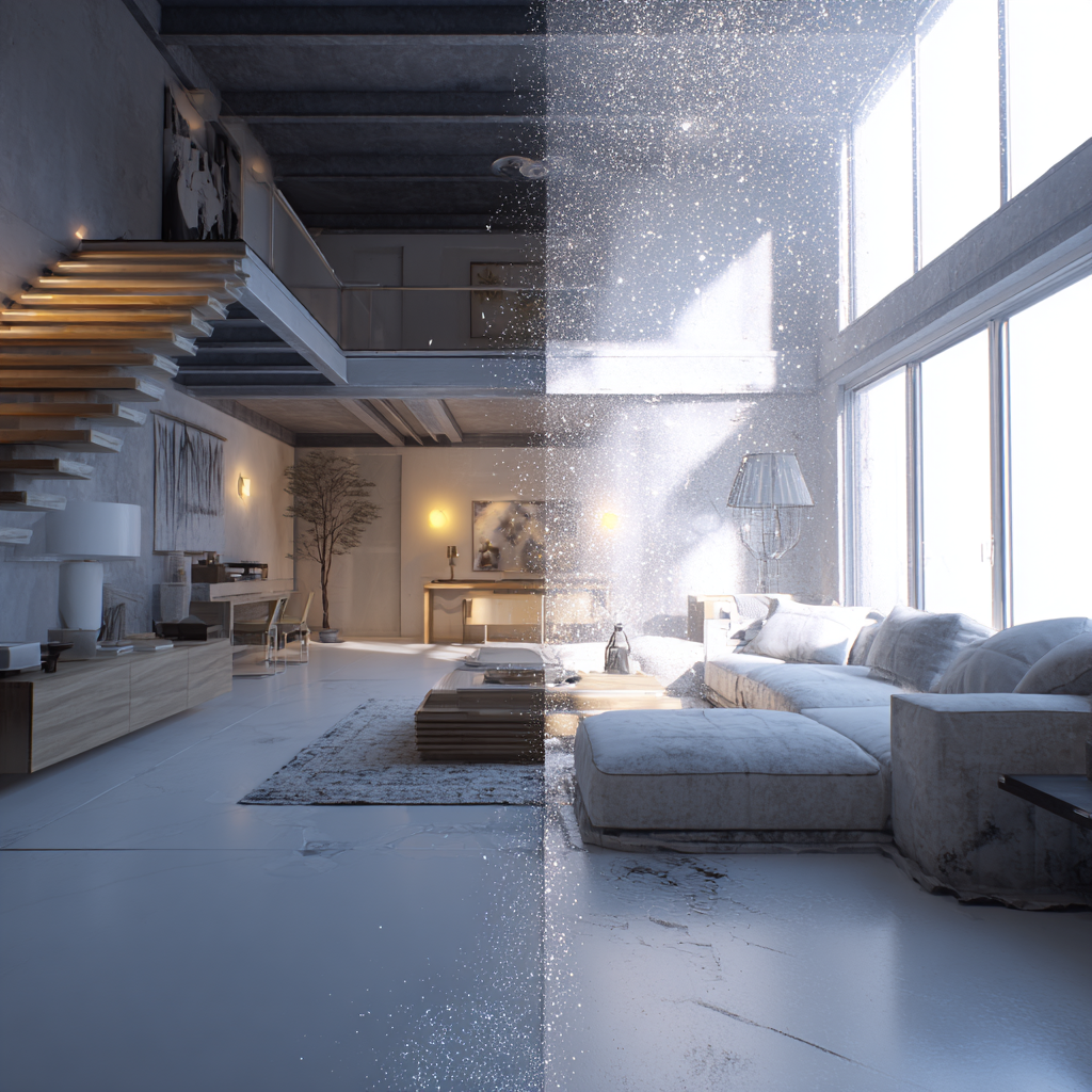 3D АНИМАЦИЯ С ПОМОЩЬЮ AI. 3D визуализация интерьера и архитектурной среды