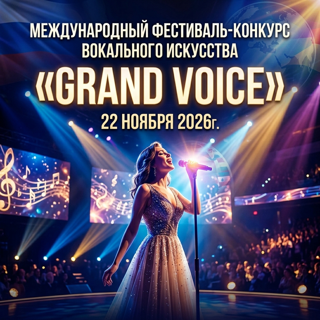 22 ноября 2026 — «Grand Voice». Международный фестиваль-конкурс вокального искусства. Золотые фестивали