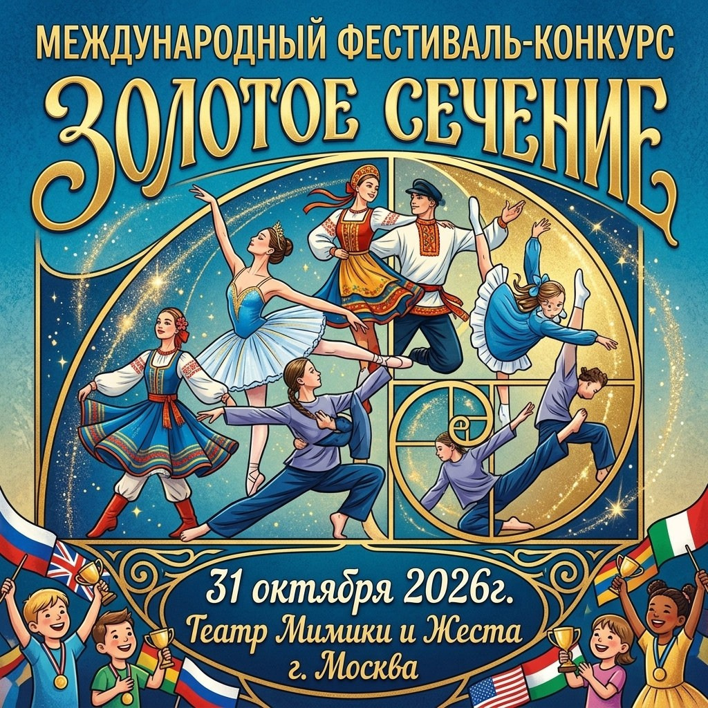 31 октября 2026 — «Золотое сечение». Международный фестиваль-конкурс хореографического искусства. Золотые фестивали