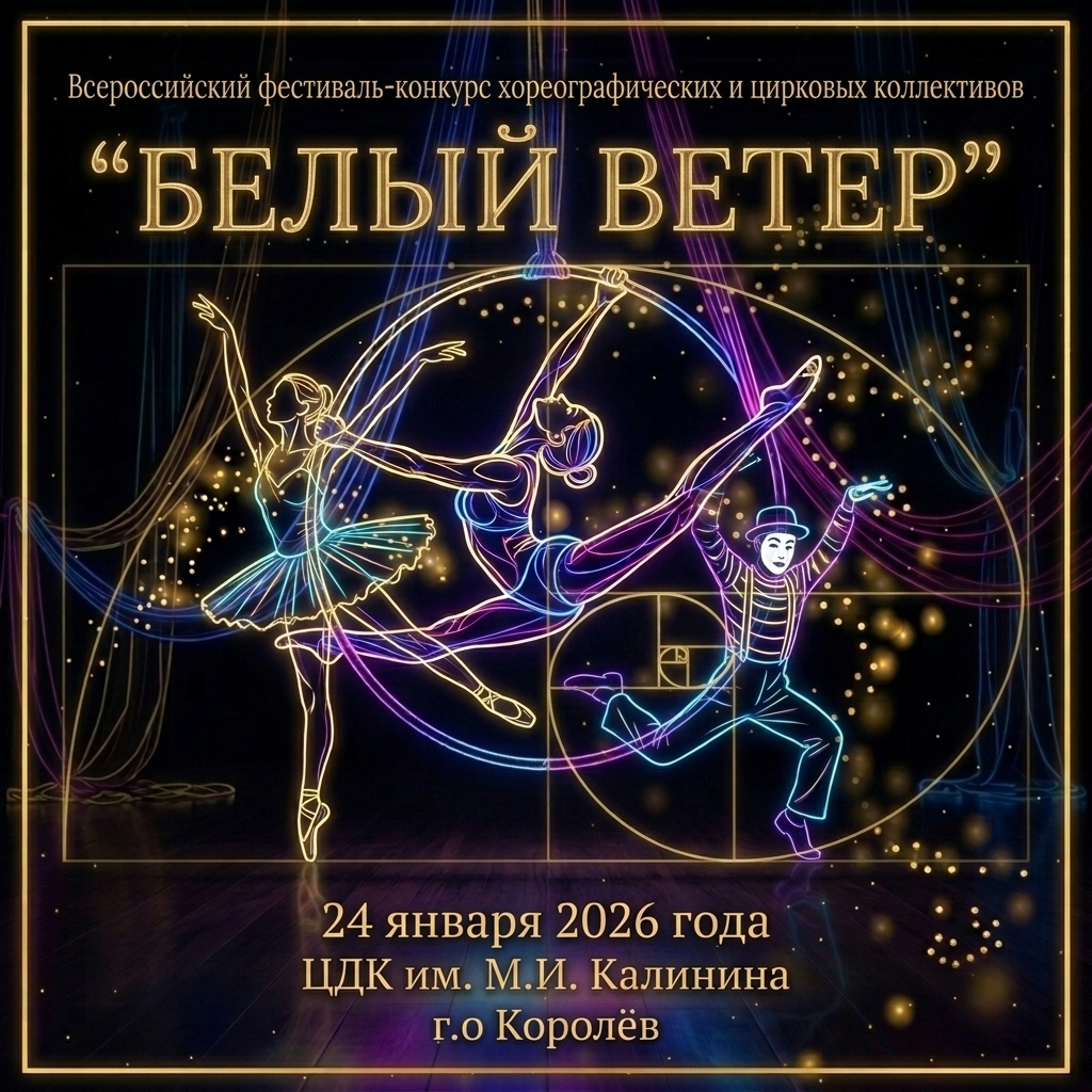 24 января 2027 — «Белый ветер». Всероссийский фестиваль-конкурс хореографических и цирковых коллективов. Золотые фестивали