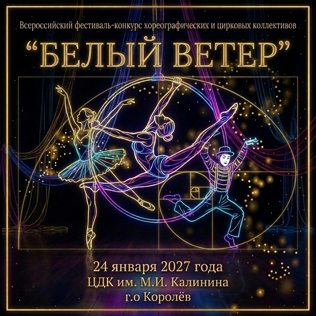 24 января 2027 — «Белый ветер». Всероссийский фестиваль-конкурс хореографических и цирковых коллективов. Золотые фестивали
