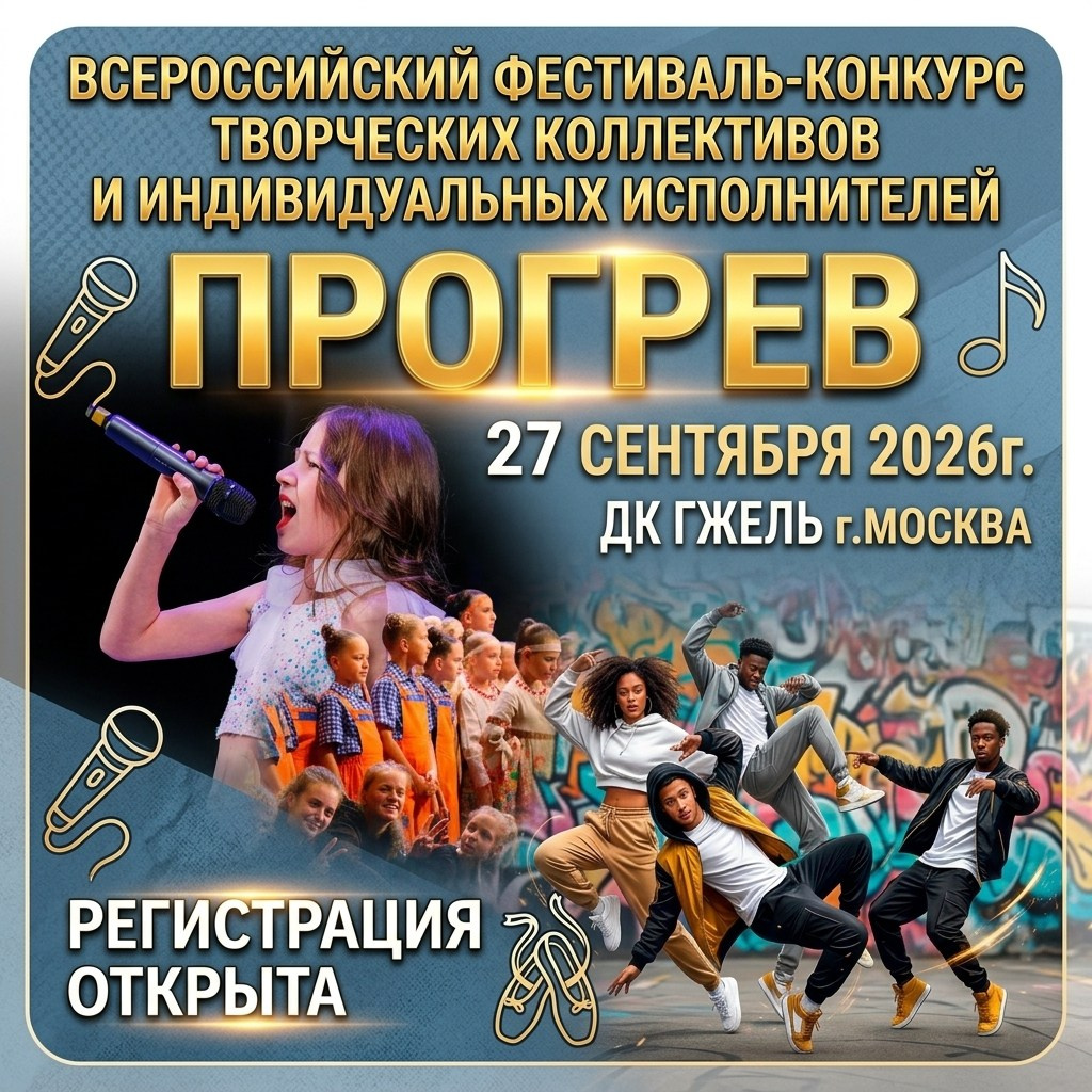 27 сентября 2026 — «Прогрев». Всероссийский фестиваль-конкурс. Золотые фестивали