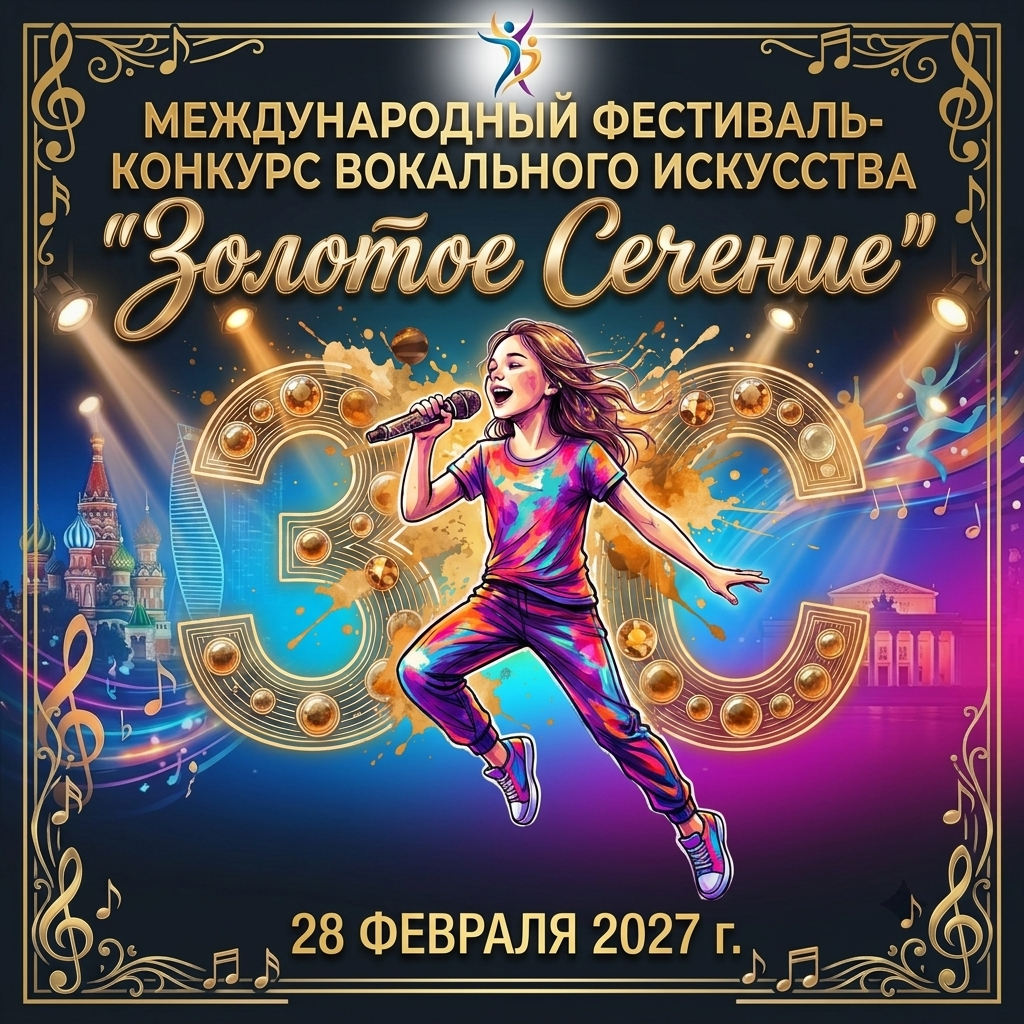 28 февраля 2027 — «Золотое сечение». Международный фестиваль-конкурс вокального искусства. Золотые фестивали