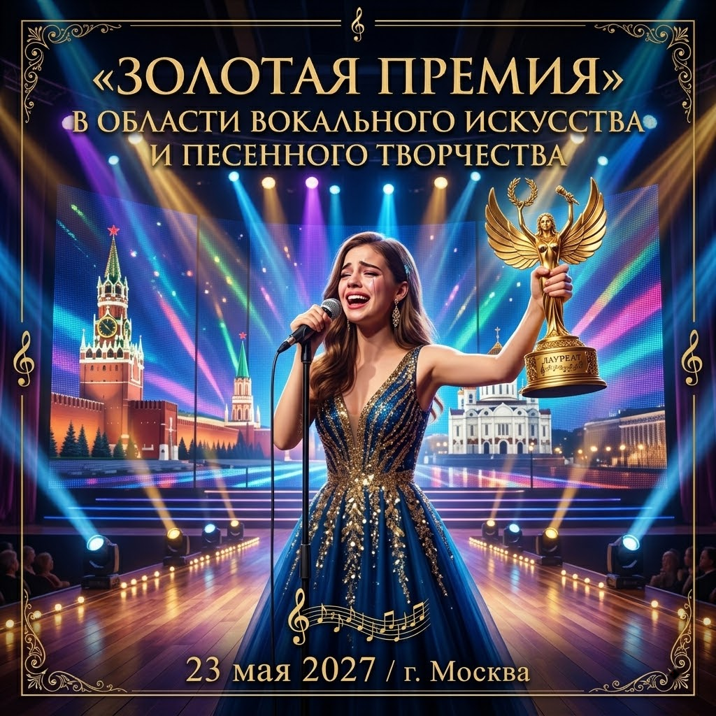 23 мая 2027 — «Золотая премия» в области вокального искусства и песенного творчества. Золотые фестивали
