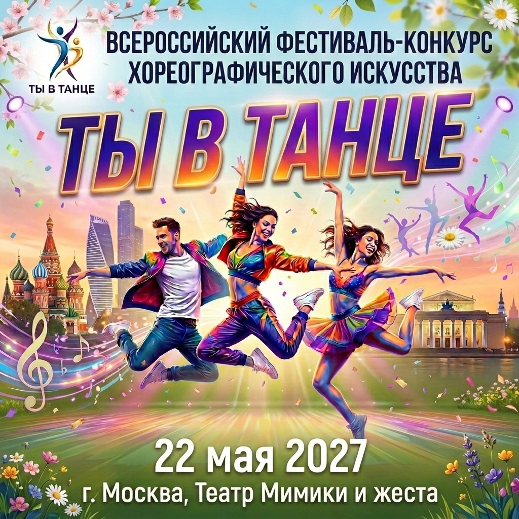 22 мая 2027 — «Ты в танце». Всероссийский фестиваль хореографического искусства. Золотые фестивали