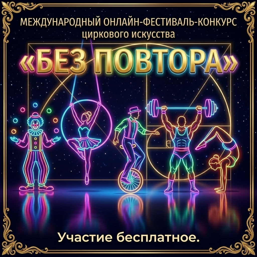 15 июля — 30 октября 2026 — «Без повтора». Международный онлайн-фестиваль-конкурс циркового искусства. Золотые фестивали