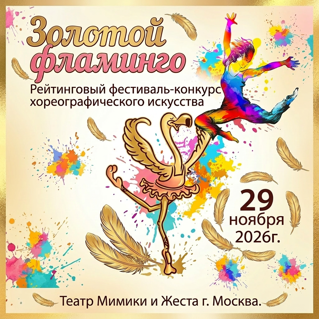 29 ноября 2026 — «Золотой фламинго». Международный фестиваль-конкурс хореографического искусства. Золотые фестивали