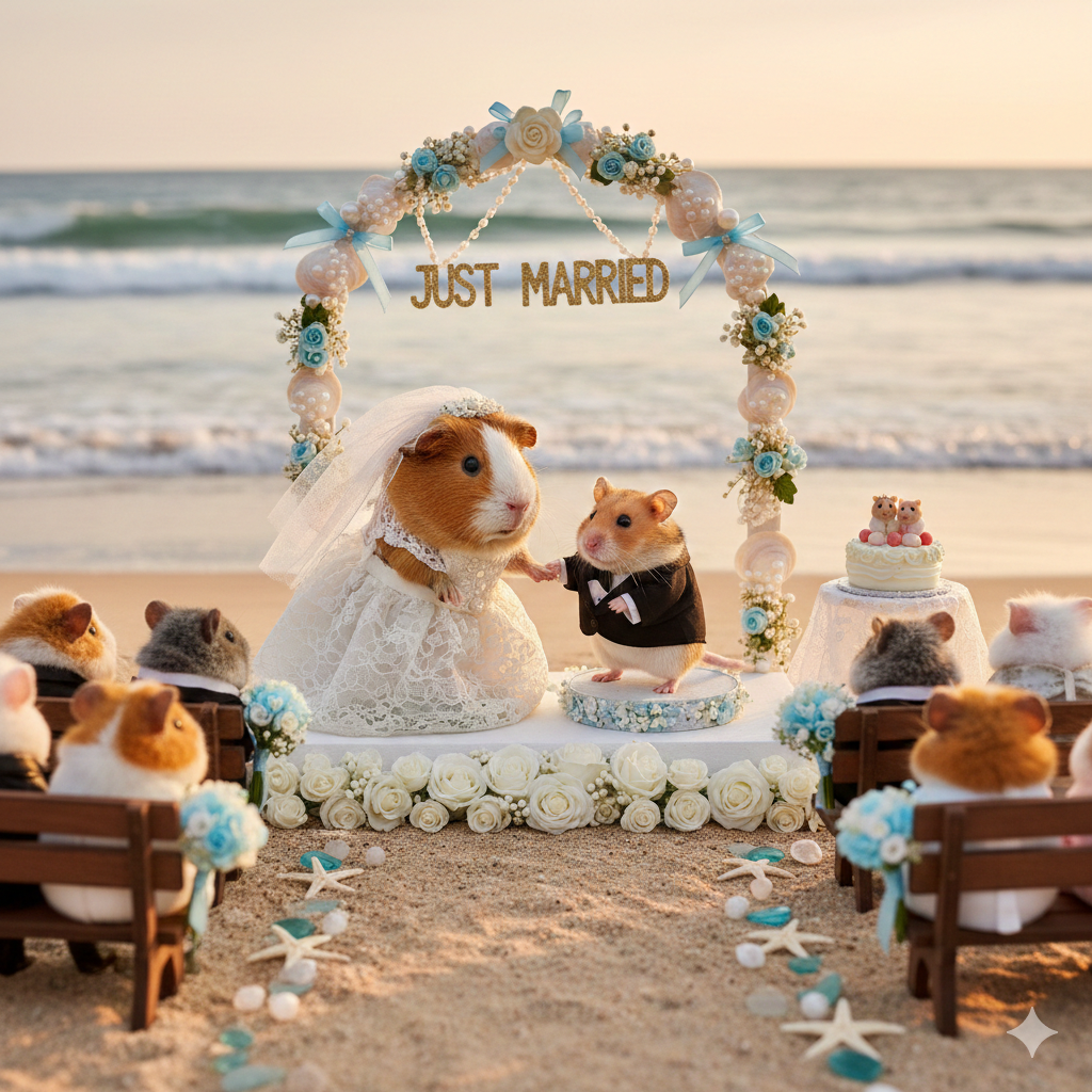 Свадебный фотограф морских свинок в Москве
