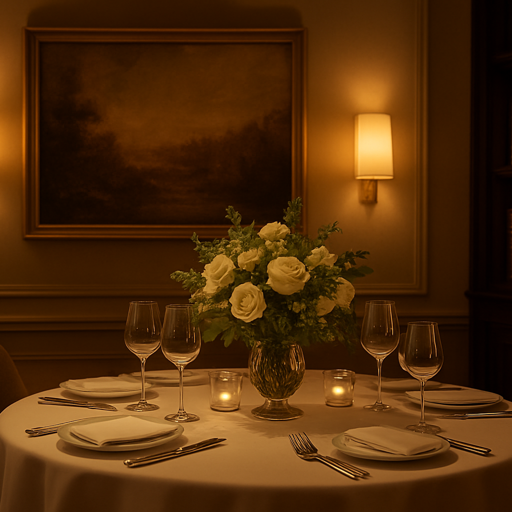 Столик на двоих с интимным освещением