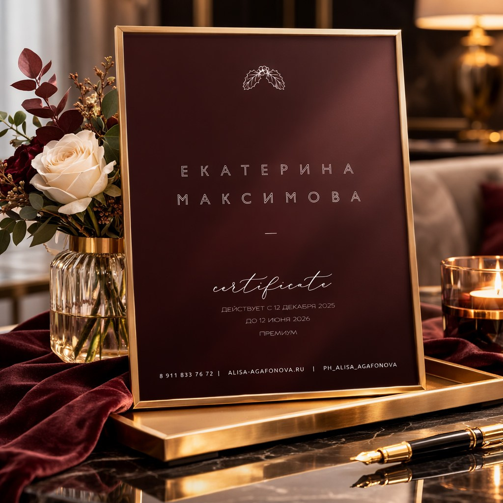 Подарочные сертификаты на фотосессию в Санкт-Петербурге. Женский и семейный фотограф в Санкт-Петербурге Алиса Агафонова