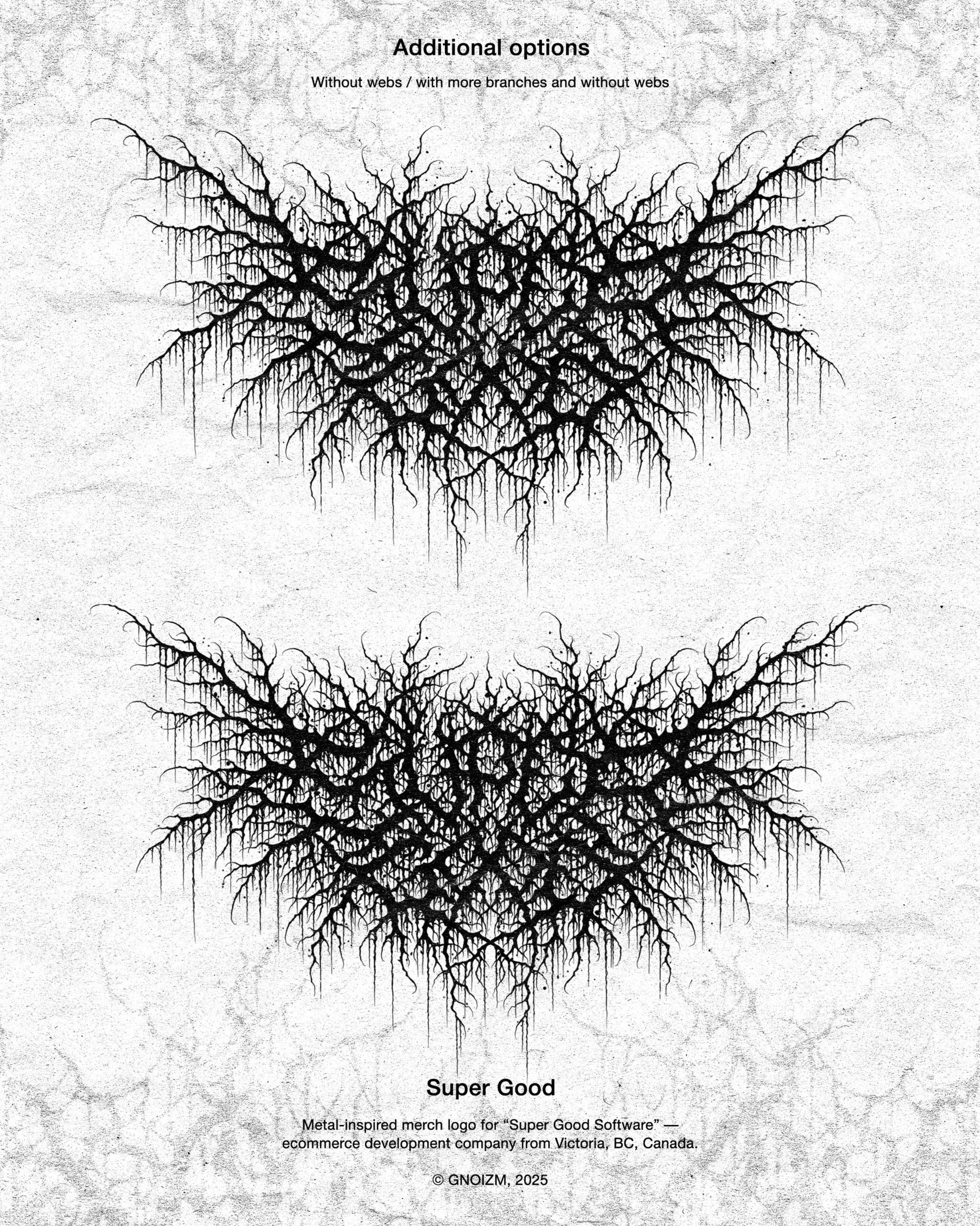 Super Good. GNOIZM | Metal Logos & Dark Lettering