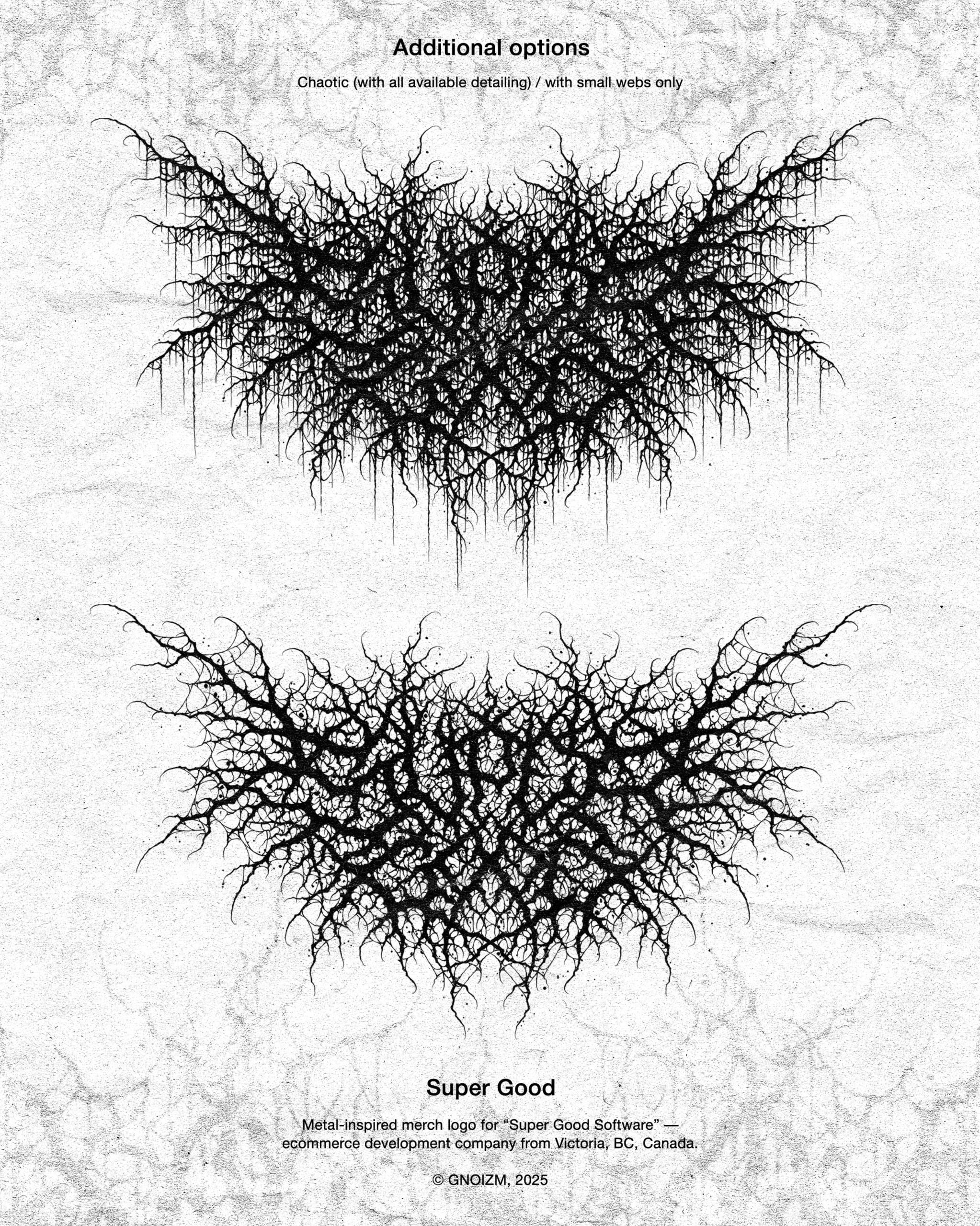 Super Good. GNOIZM | Metal Logos & Dark Lettering