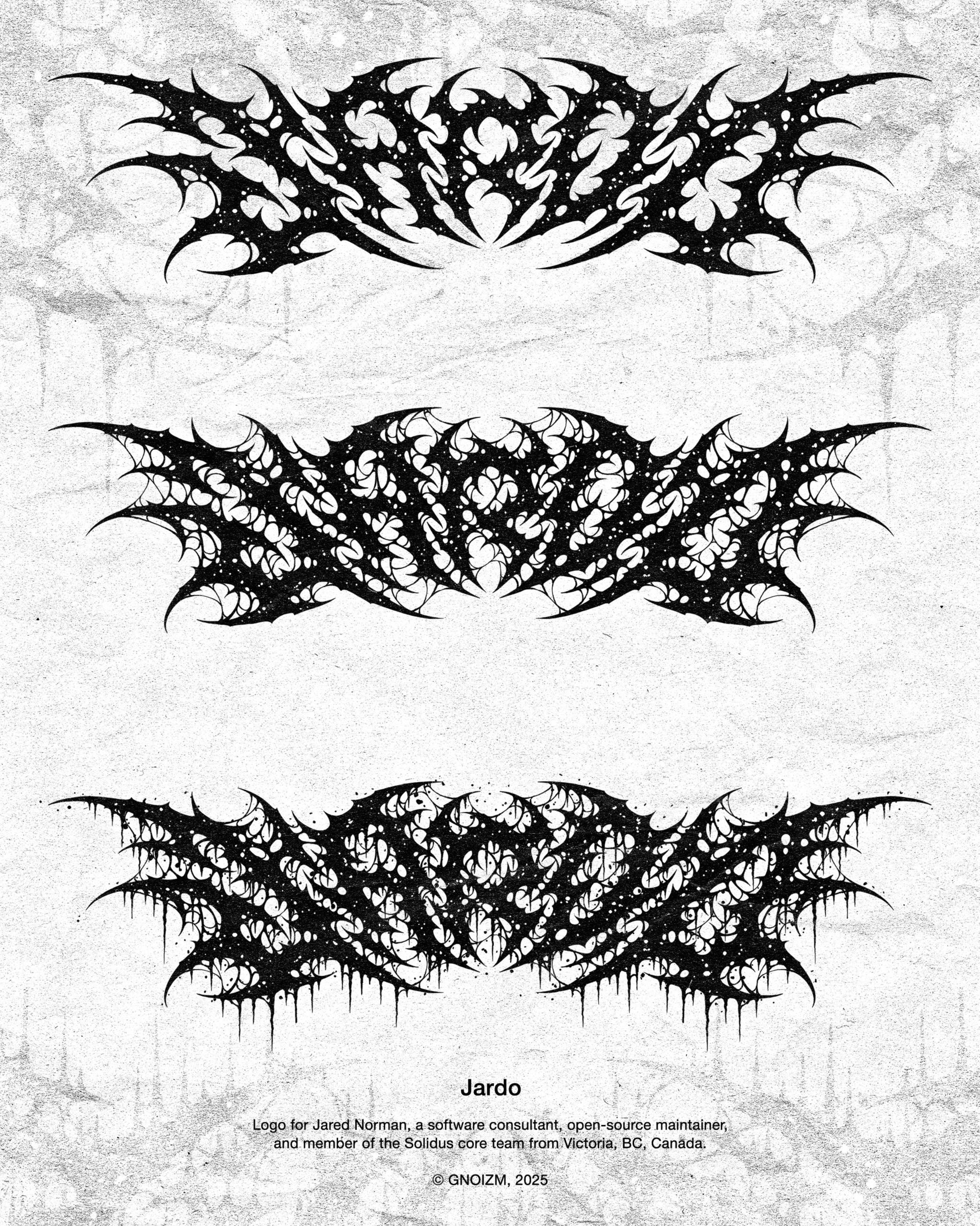 Jardo. GNOIZM | Metal Logos & Dark Lettering