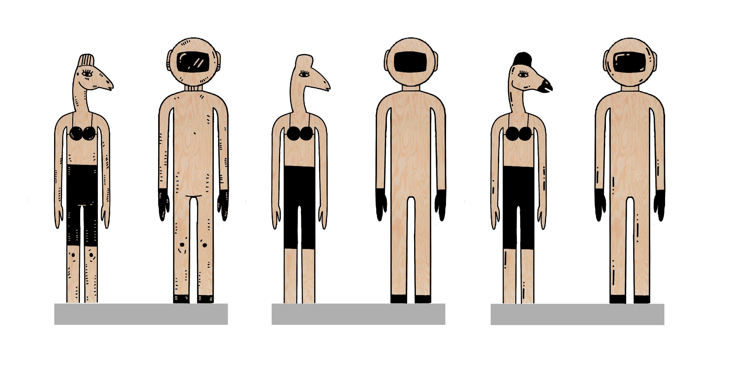 Манекены и Плечики. Художник Рыбак Николай