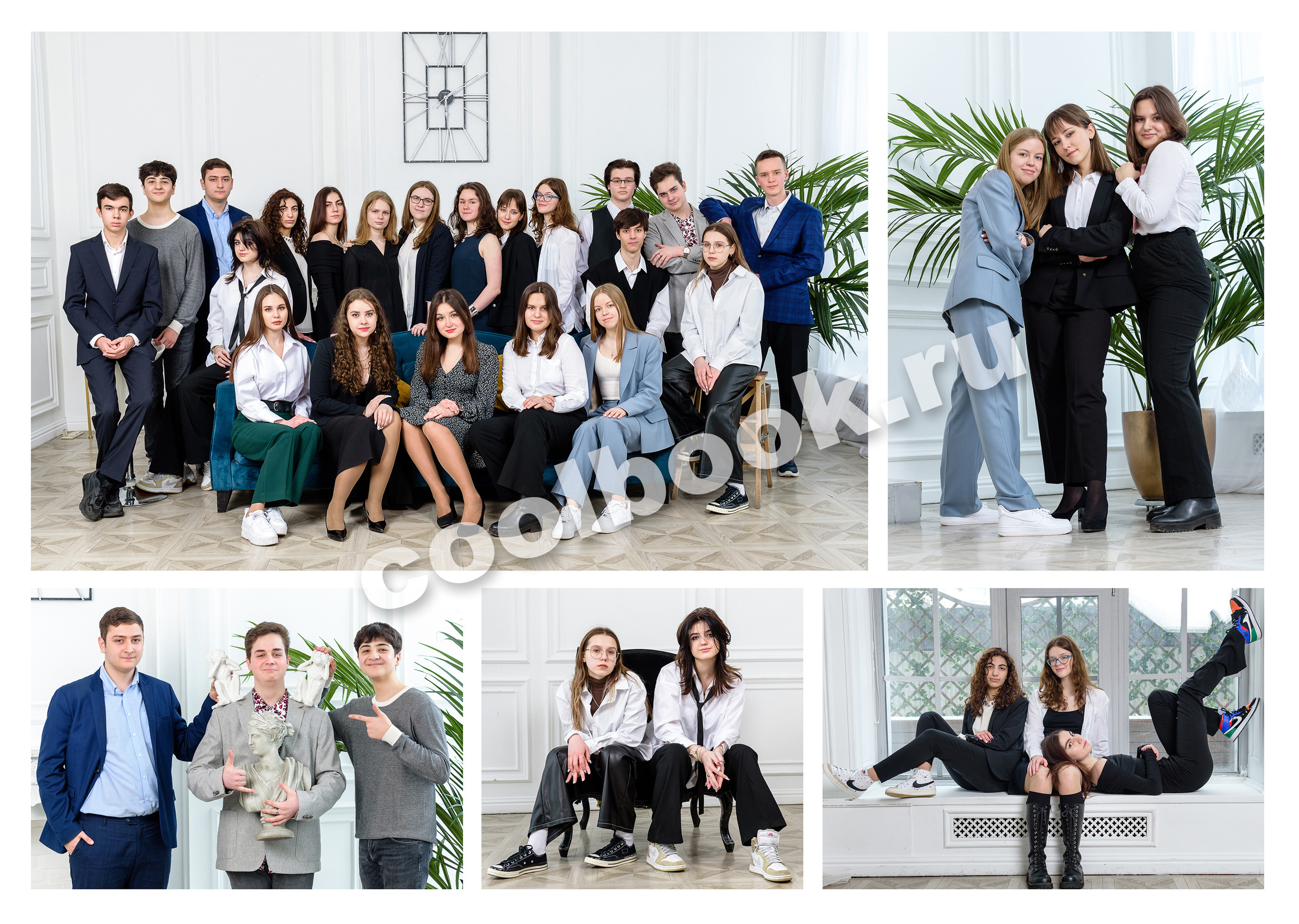 Пример разворотов альбома «Medium». Coolbook школьные выпускные альбомы Москва и МО