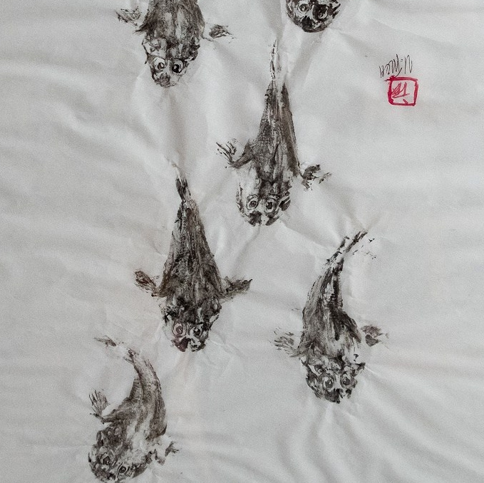 Гётаку (отпечатки рыб). Художник, фотограф Ирина Тен