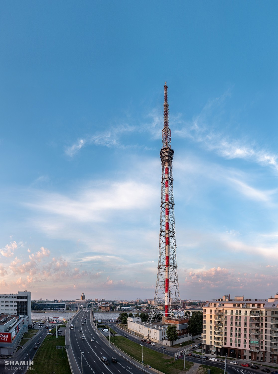 Питерская телебашня (панорама 266 Mpx). Фотограф Константин Шамин