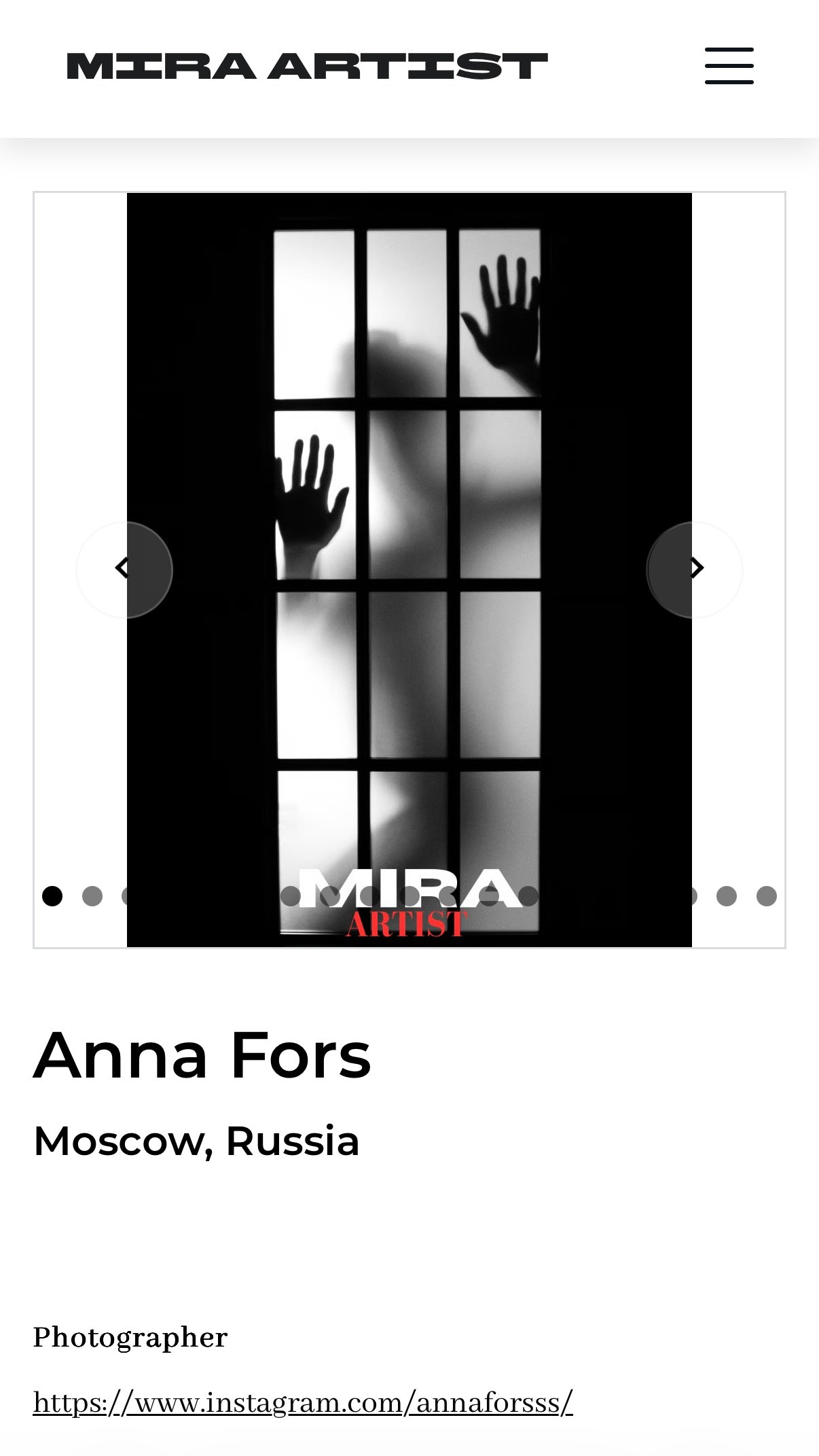 Press & Publications — Anna Fors | PhotoVogue, Visual Art Journal & Iconic