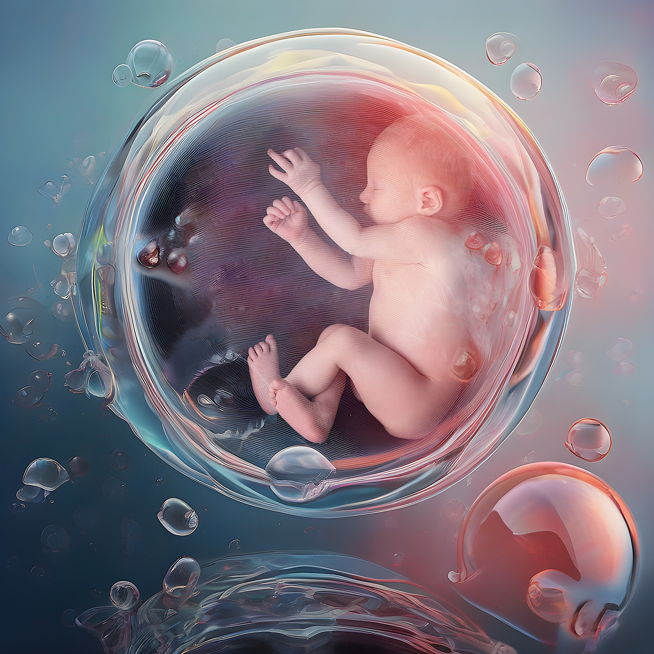 Необычный пузырь с младенцем