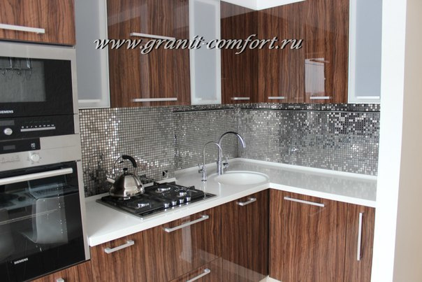 Столешницы на угловой кухонный гарнитур. Гранит-Комфорт|Столешницы из искусственного камня в Перми |Пермь