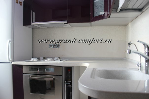 Столешницы на угловой кухонный гарнитур. Гранит-Комфорт|Столешницы из искусственного камня в Перми |Пермь