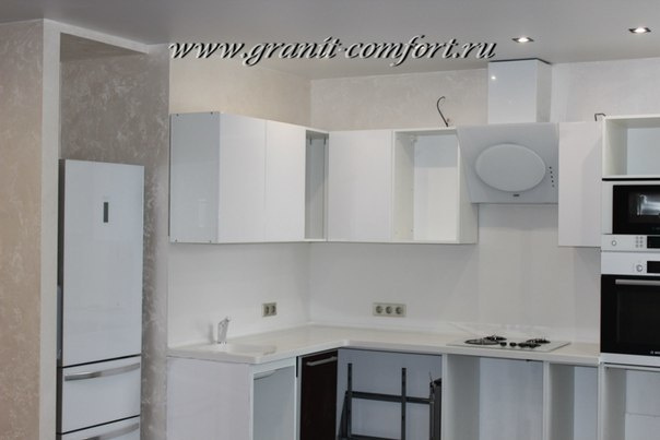 Столешницы на угловой кухонный гарнитур. Гранит-Комфорт|Столешницы из искусственного камня в Перми |Пермь