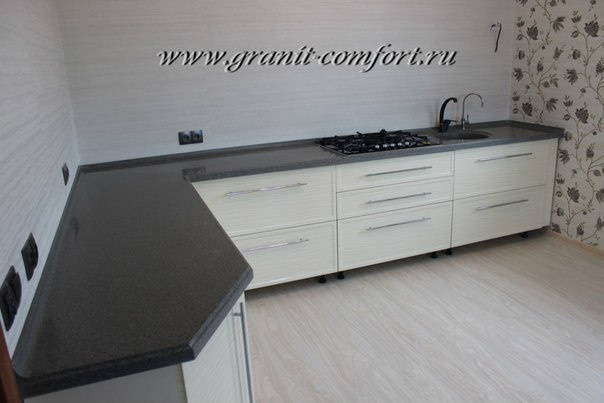 Столешницы на угловой кухонный гарнитур. Гранит-Комфорт|Столешницы из искусственного камня в Перми |Пермь