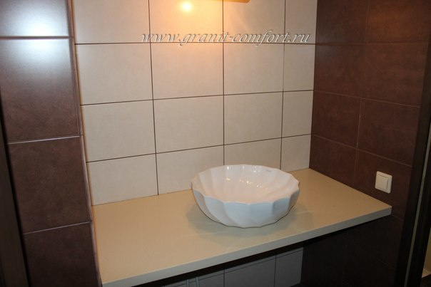 белая чаша под смеситель