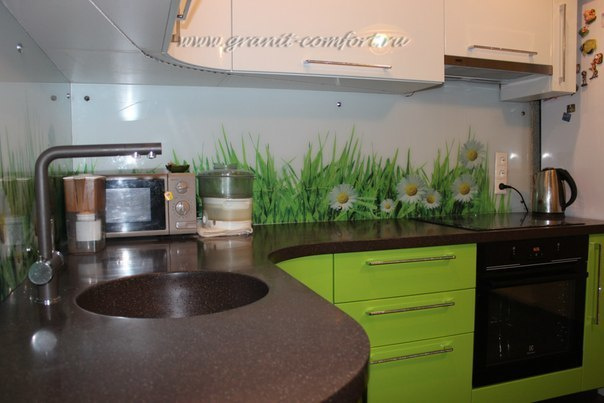 Столешницы на угловой кухонный гарнитур. Гранит-Комфорт|Столешницы из искусственного камня в Перми |Пермь