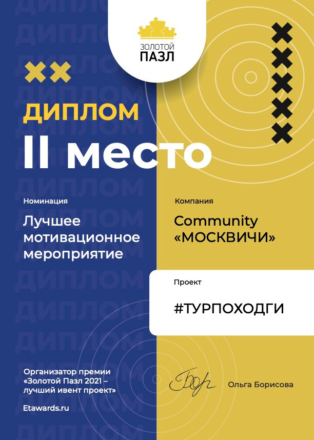 Благодарности. Территория M.I.C.E. Территория EVENT. Организация мероприятий