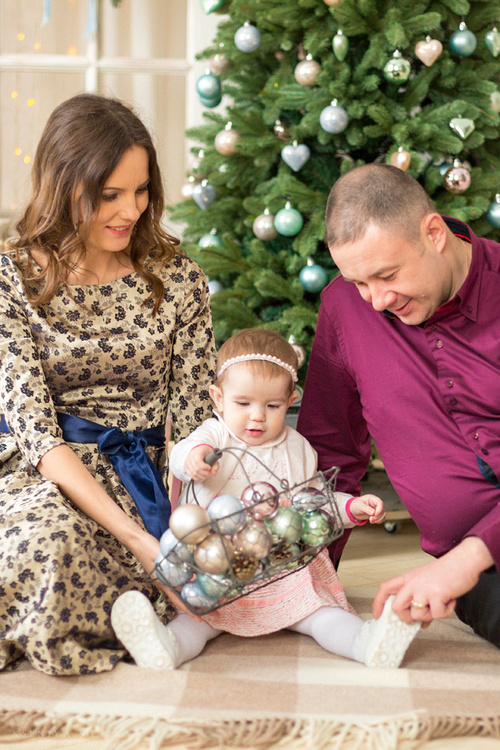 Новогодняя фотосессия замечательной семьи. Свадебный и семейный фотограф Ксения Шекк Екатеринбург