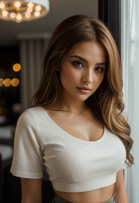 Девушка в топике