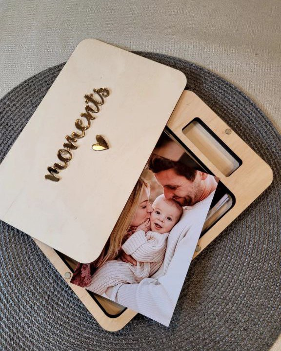 Деревянная коробочка «Моменты». Фотограф Крещения и Венчания. Минск и другие города. Почтенная Наташа