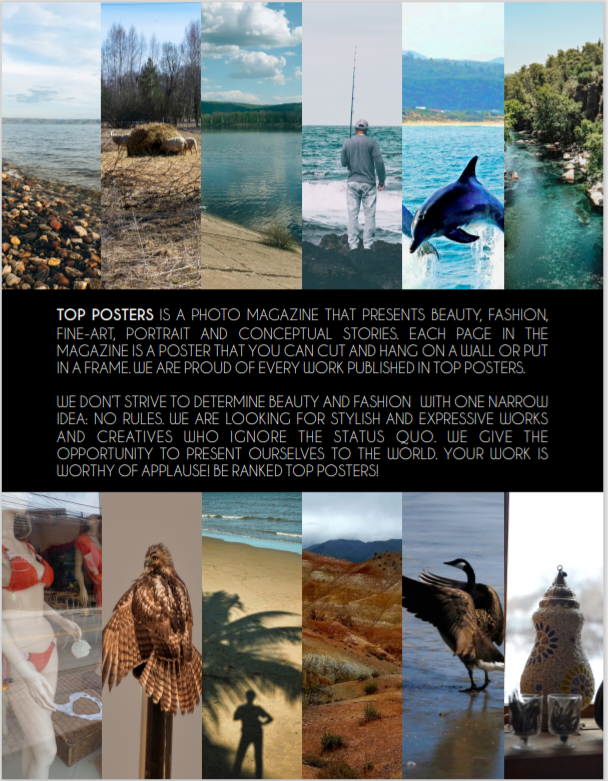 Publication in TOP POSTERS Magazine Nature, Issue 1776, May of 2023. Natalia Carney — Photographer, Model, Blogger